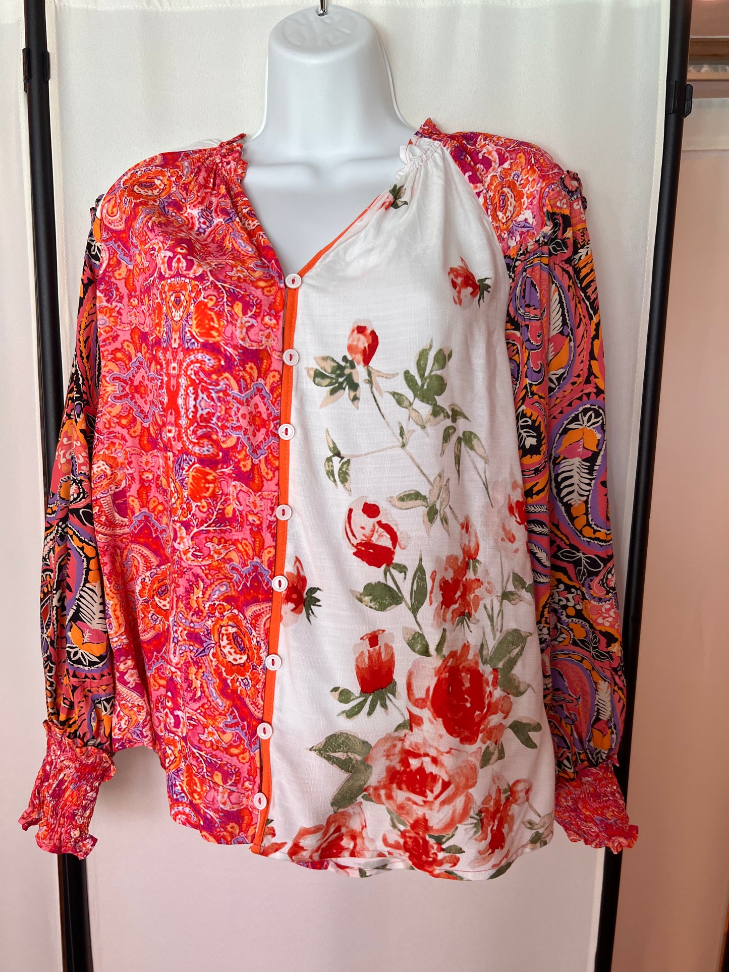 Pink Patchwork Top