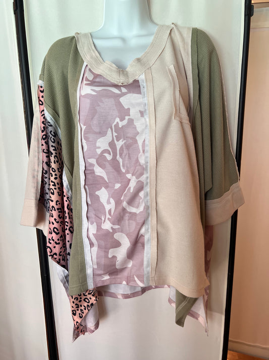 Oversized Multi Patch Top