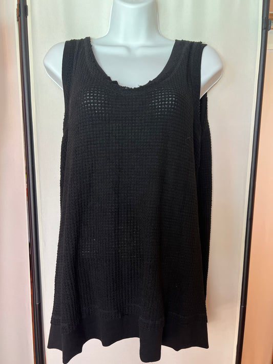 Black Waffle Knit Tank
