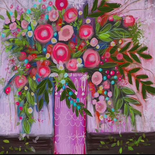 Pretty & Pink Florals Canvas
