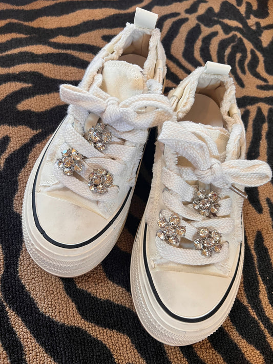 Floral Crystal Shoe Charms - Set of 6