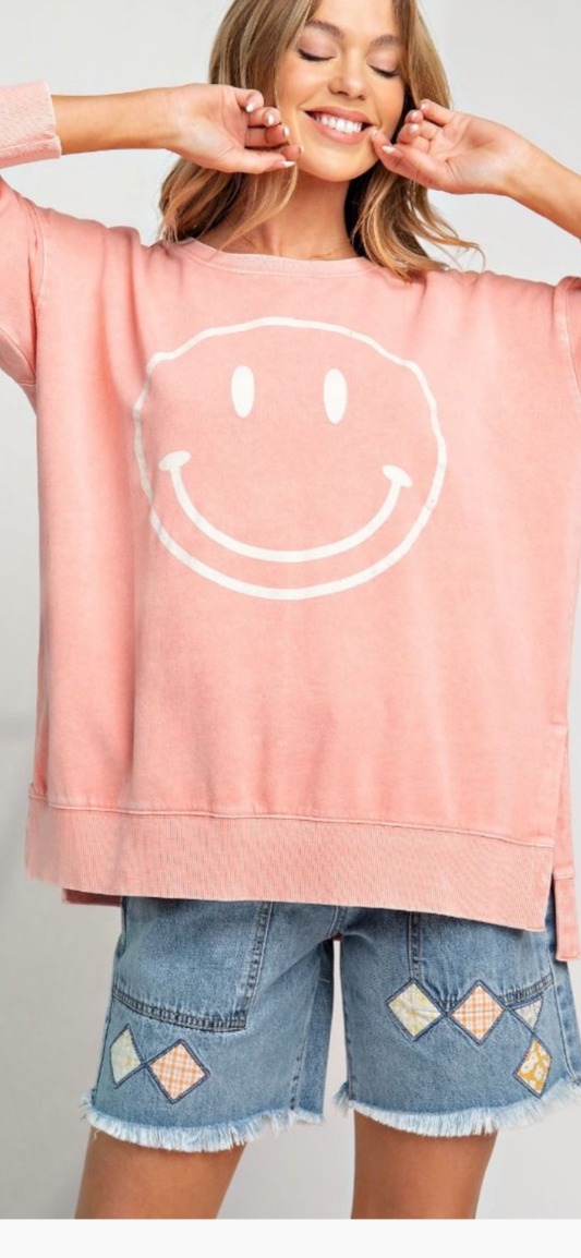 Smiley Face Sweatshirt by Easel