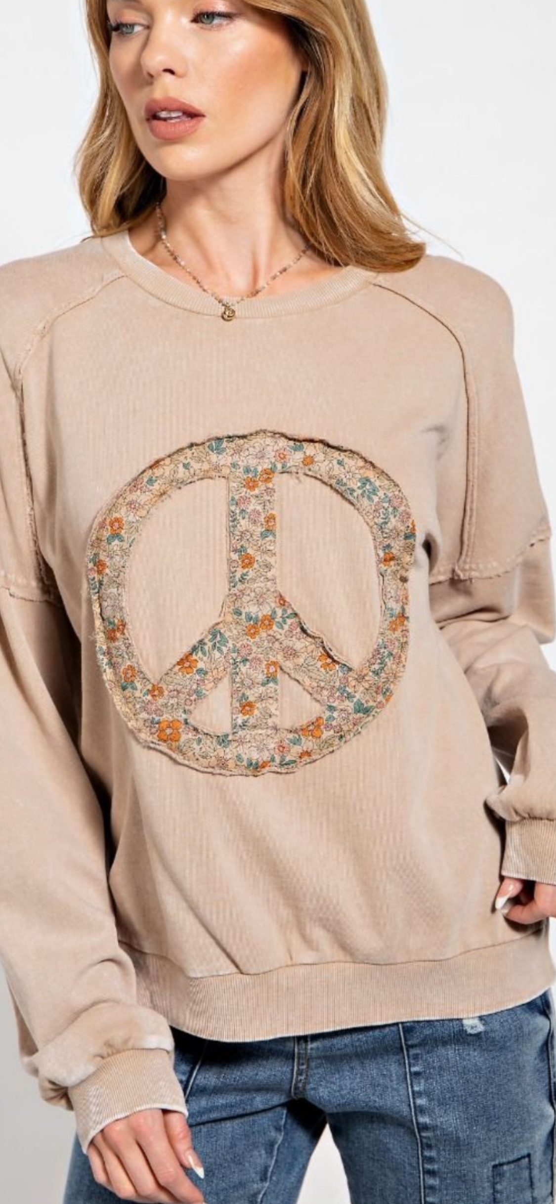 Peace Sign Sweatshirt by Easel