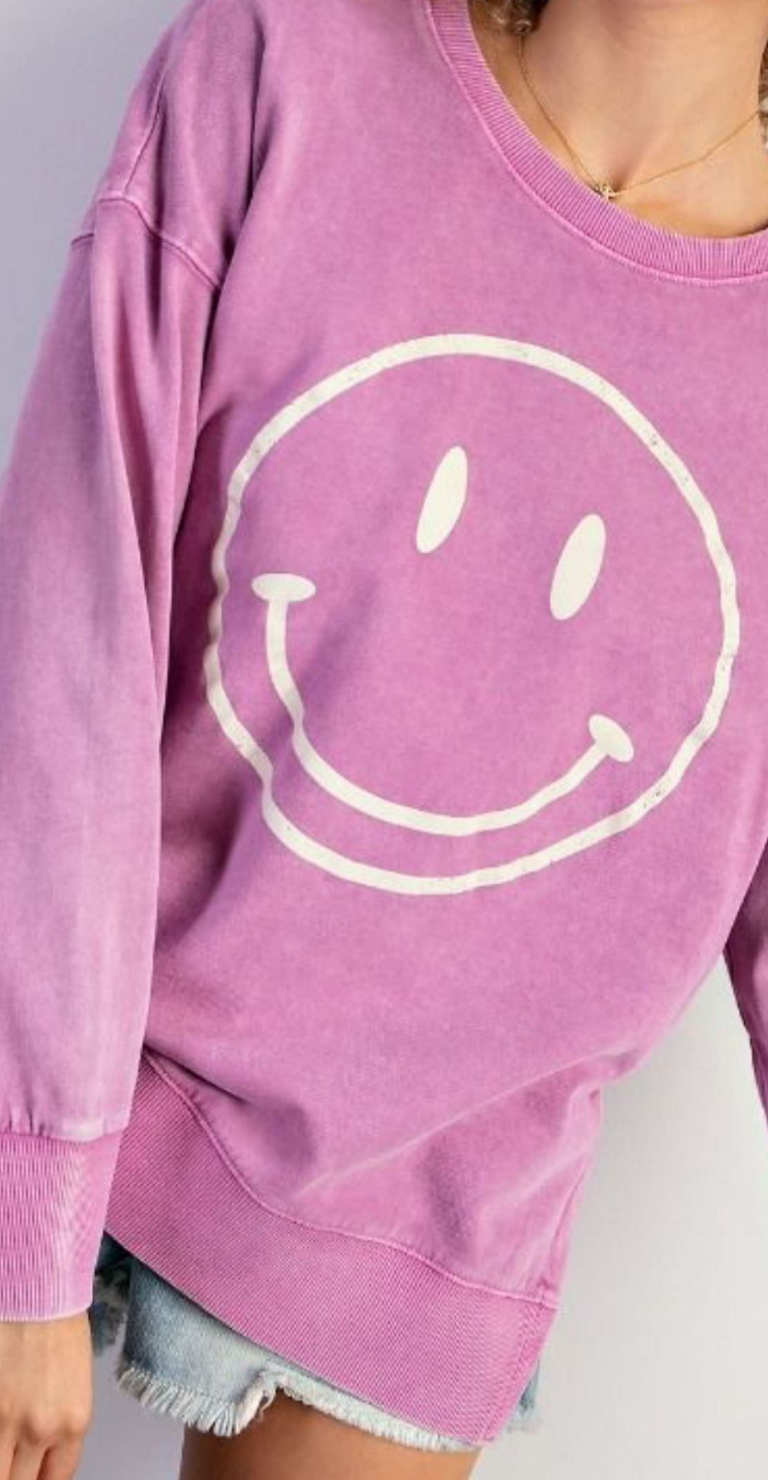 Smiley Face Sweatshirt by Easel