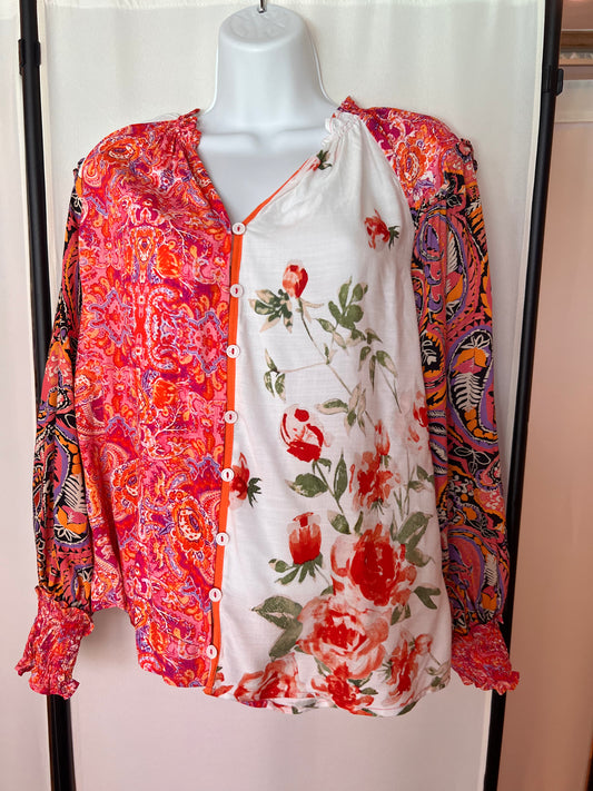 Pink Patchwork Top