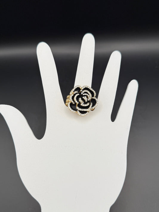 Stretchy Flower Ring Gold