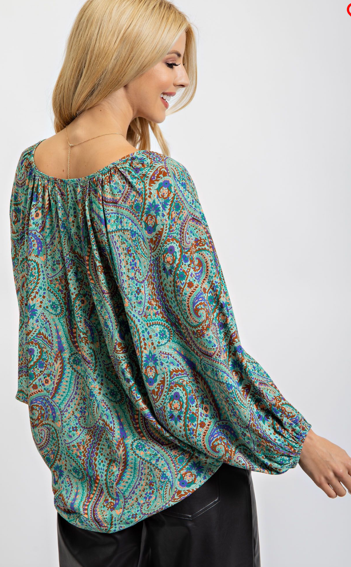 Paisley oversized angel wing blouse by Easel